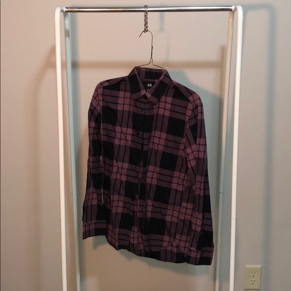 H&M Checked Button Down